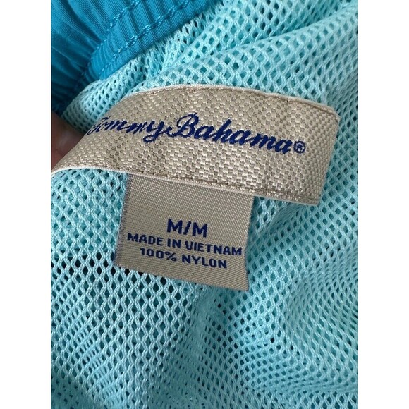 Tommy Bahama Board Shorts Blue Drawstring Pocket Lined Swim Men's Size Medium - Picture 6 of 7